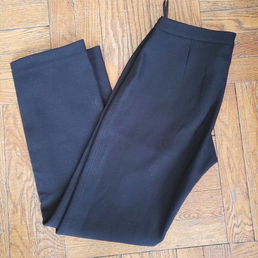 Black Dress Ankle Pants MEXX women's straight leg front zipper Size 0 NWT